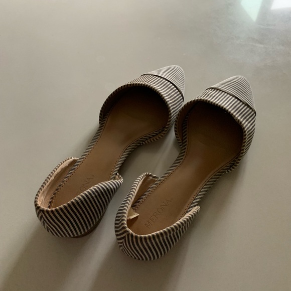 Merona blue/white stripe flats - Picture 4 of 4